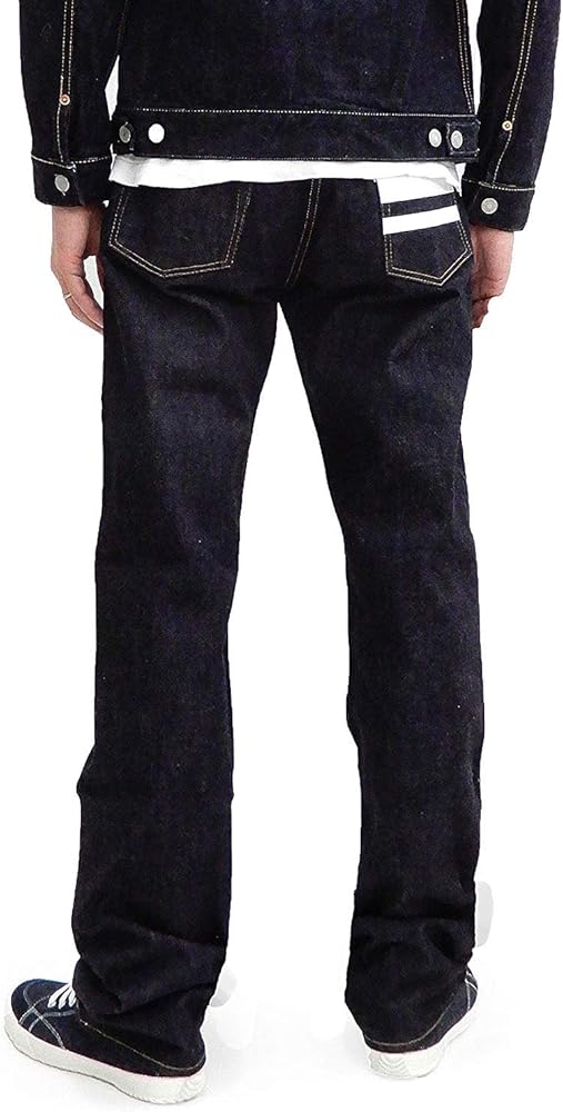 Amazon | [桃太郎ジーンズ] 1005SP 出陣ミドルストレート ボタンフライ